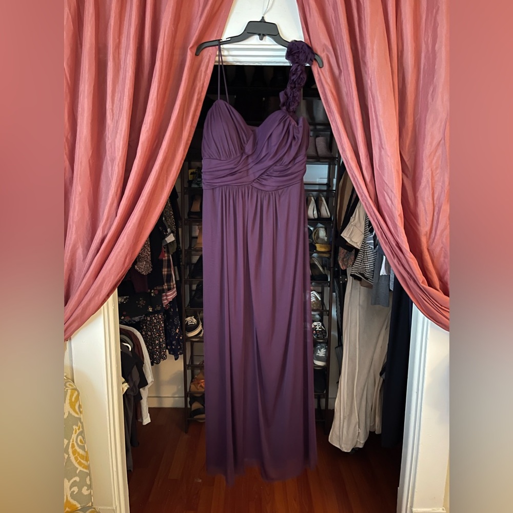 Deep purple evening gown